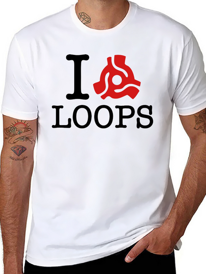 I Heart Loops T-Shirt - Classic Music Lover Tee