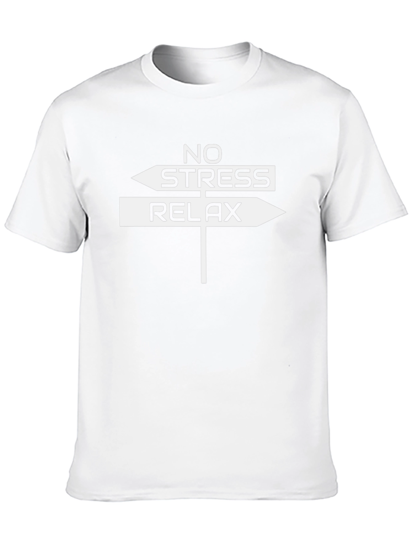 No Stress Relax T-Shirt - Black Cotton Tee