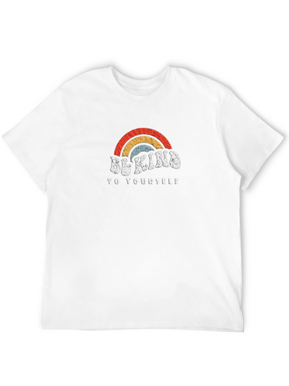 Be Kind T-Shirt - Retro Rainbow Design