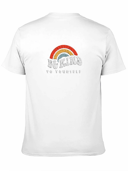 Be Kind T-Shirt - Retro Rainbow Design