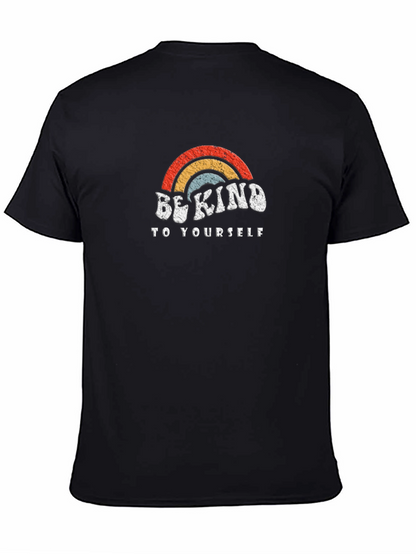 Be Kind T-Shirt - Retro Rainbow Design