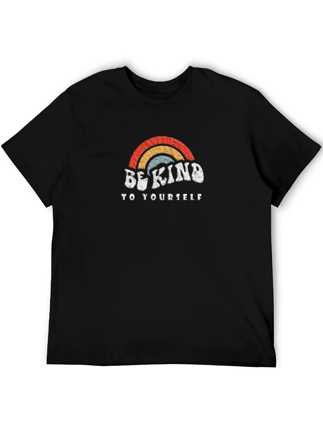 Be Kind T-Shirt - Retro Rainbow Design