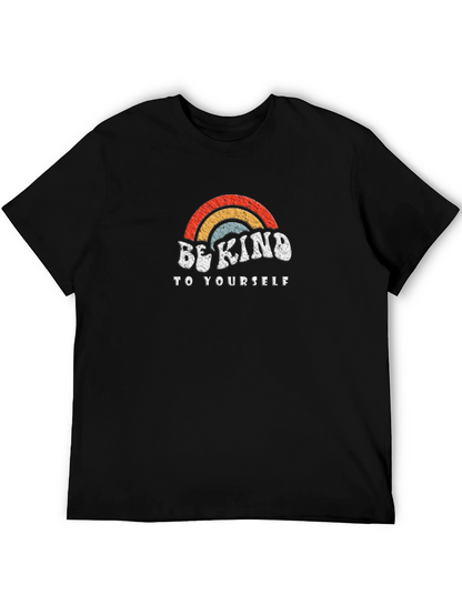 Be Kind T-Shirt - Retro Rainbow Design