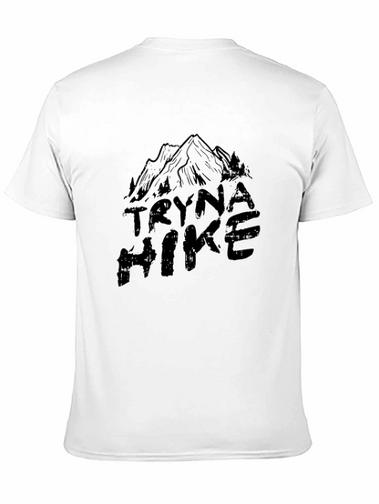 Tryna Hike Black Graphic T-Shirt