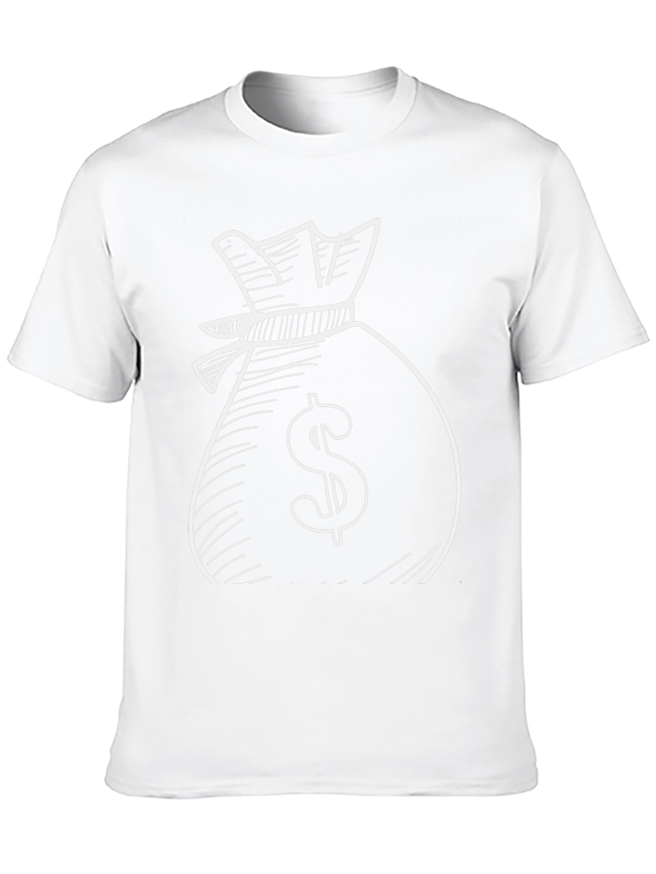 Money Bag Graphic Tee - Black Cotton T-Shirt