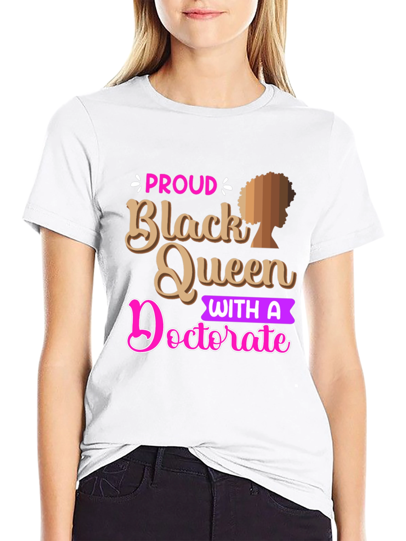 Proud Black Queen Doctorate Graphic Tee