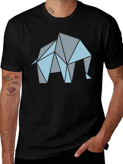 Geometric Elephant Graphic T-Shirt