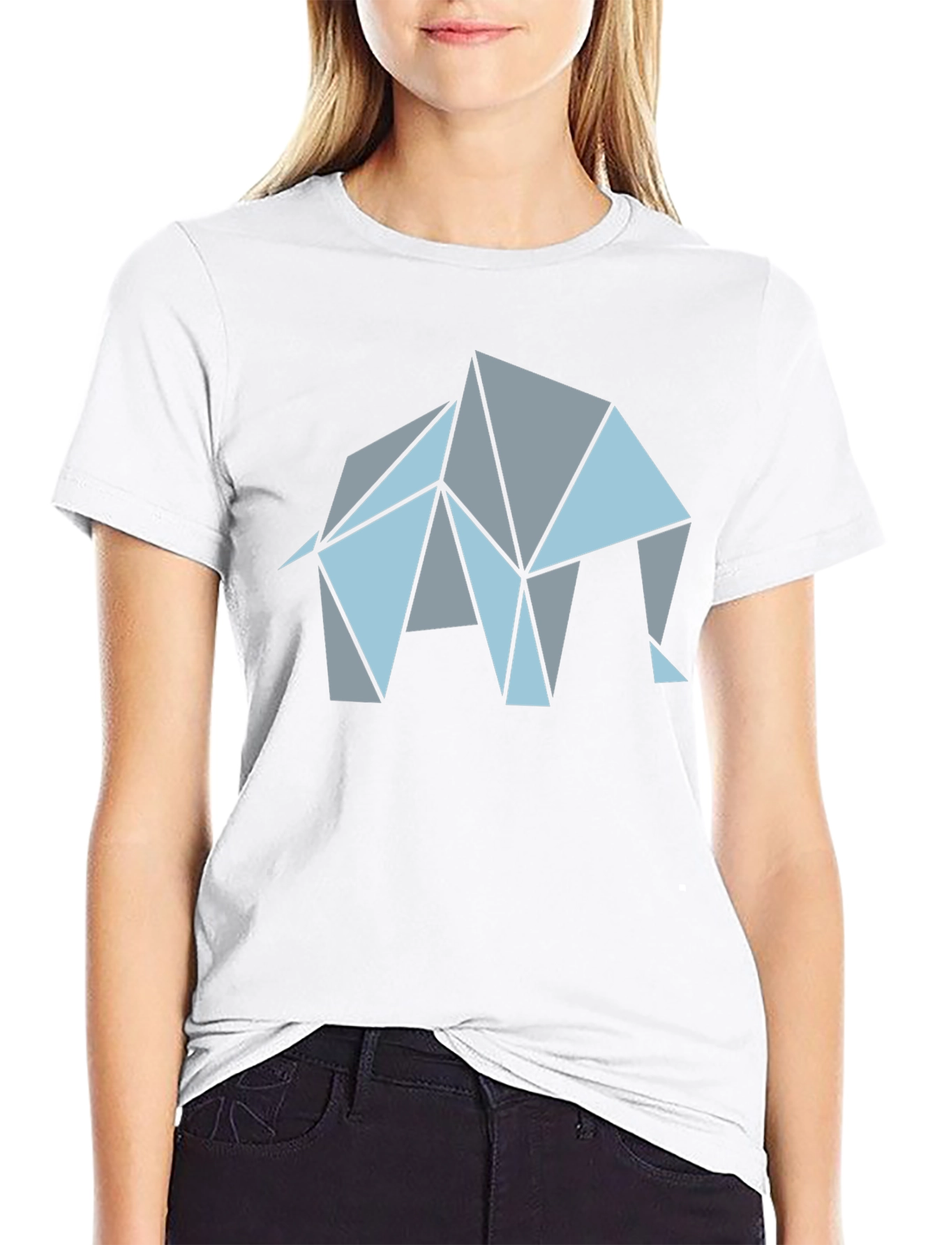 Geometric Elephant Graphic T-Shirt
