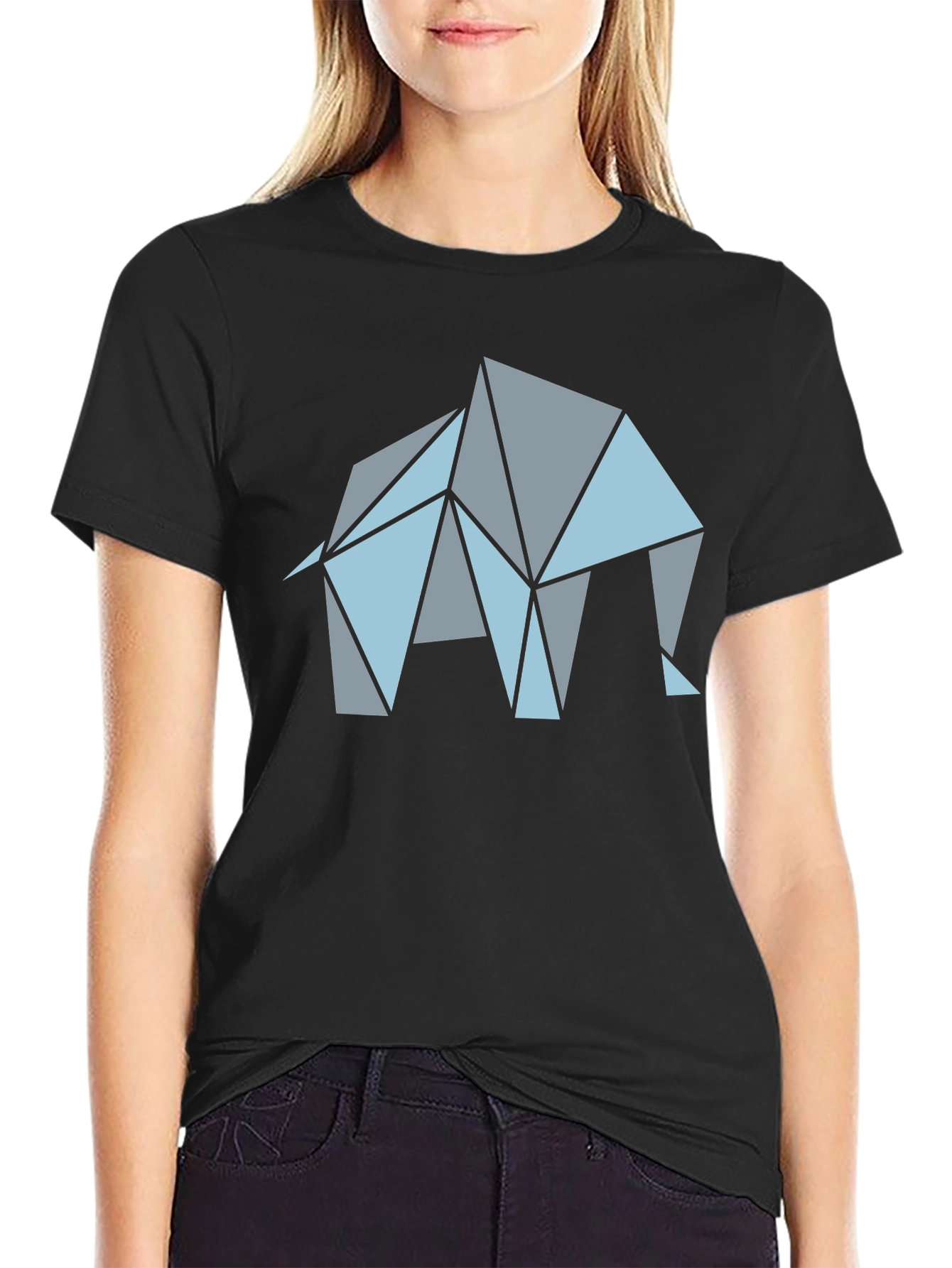 Geometric Elephant Graphic T-Shirt