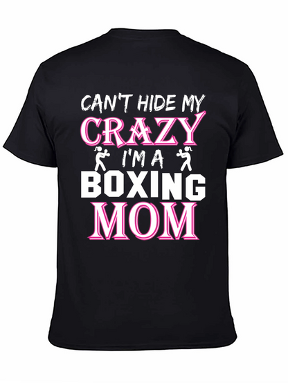 Crazy Boxing Mom Graphic T-Shirt