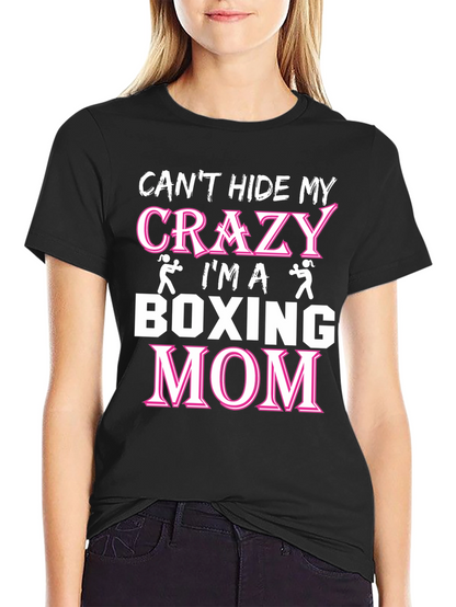 Crazy Boxing Mom Graphic T-Shirt