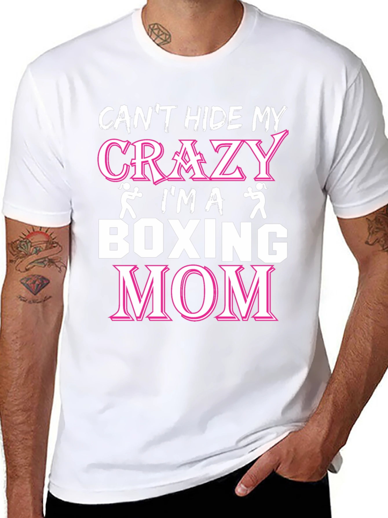 Crazy Boxing Mom Graphic T-Shirt