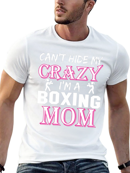 Crazy Boxing Mom Graphic T-Shirt