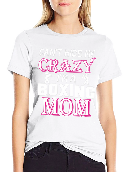 Crazy Boxing Mom Graphic T-Shirt