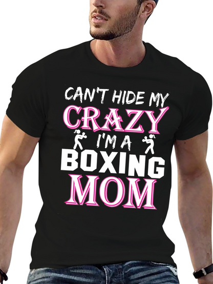 Crazy Boxing Mom Graphic T-Shirt