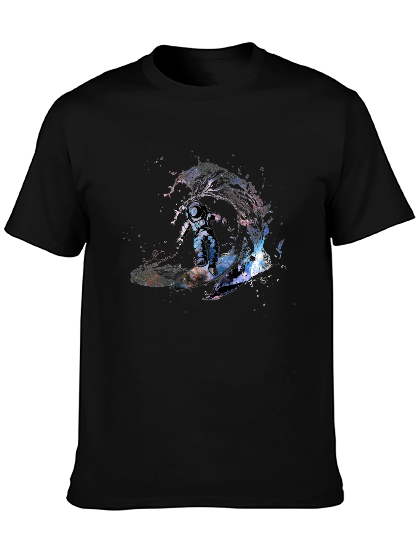 Astronaut Surfing Wave T-Shirt - Outer Space Design
