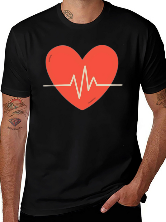 Heartbeat Graphic Tee - Stylish Comfort