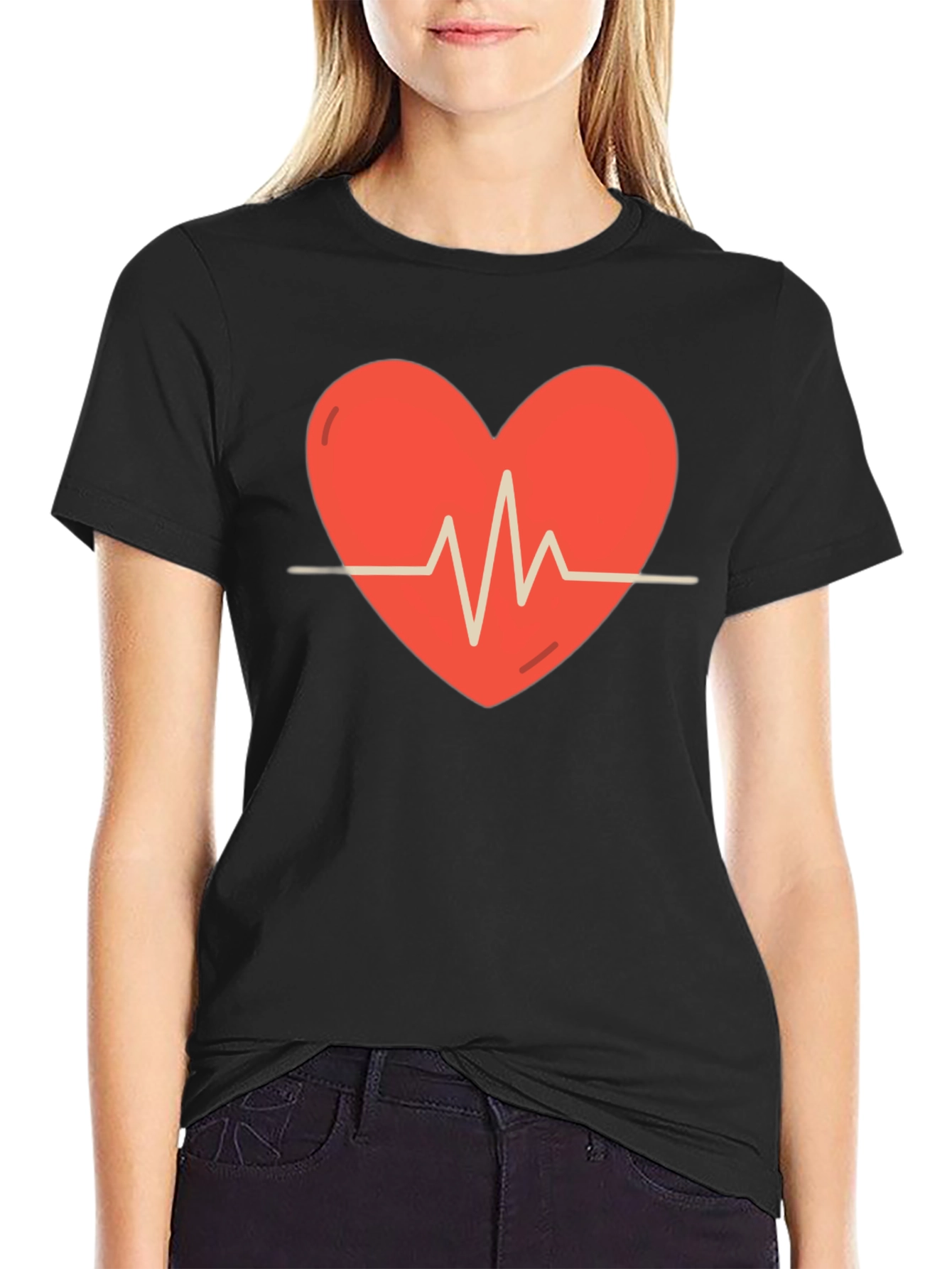 Heartbeat Graphic Tee - Stylish Comfort
