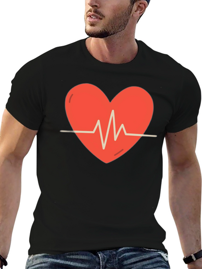 Heartbeat Graphic Tee - Stylish Comfort