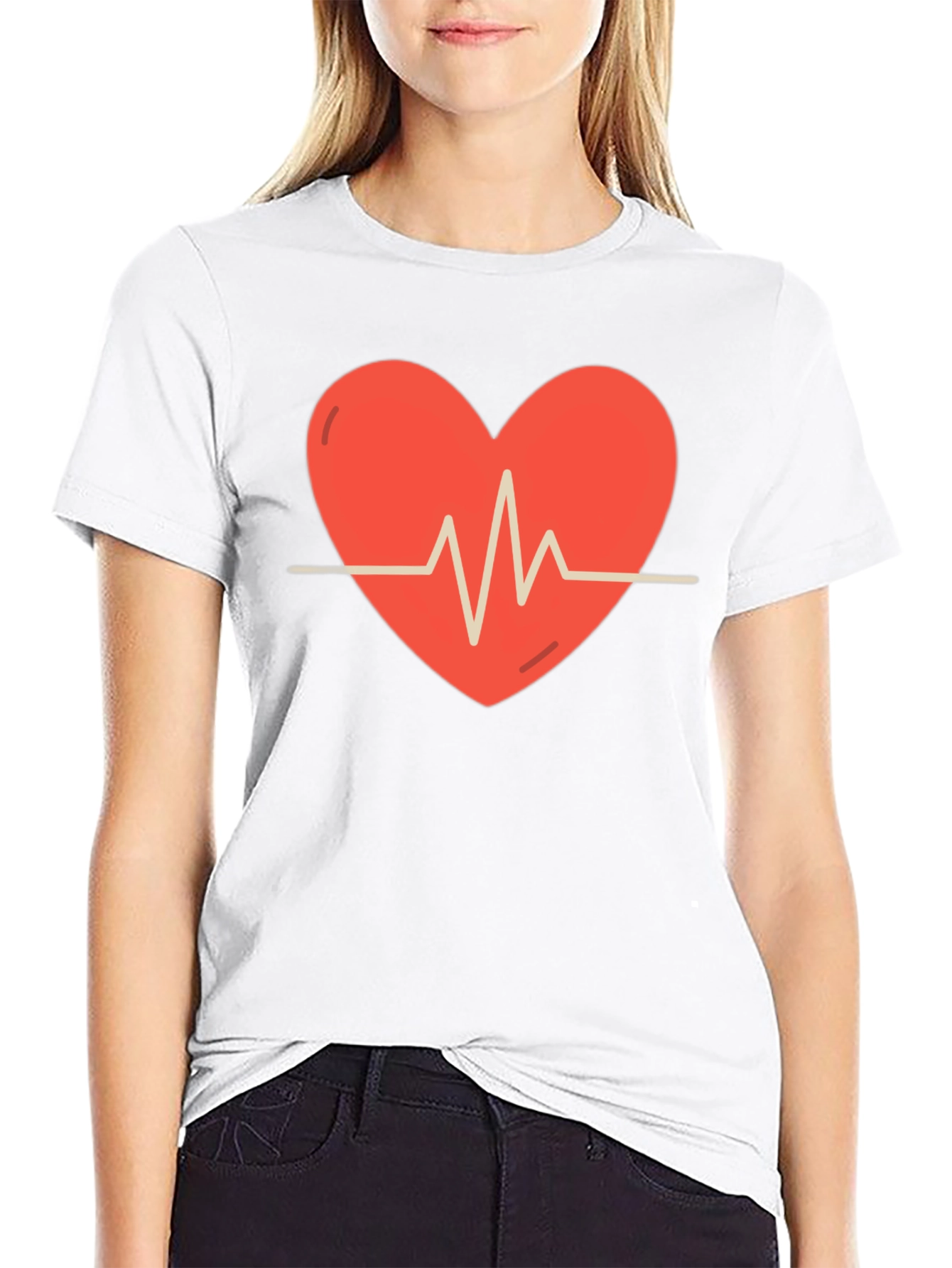 Heartbeat Graphic Tee - Stylish Comfort