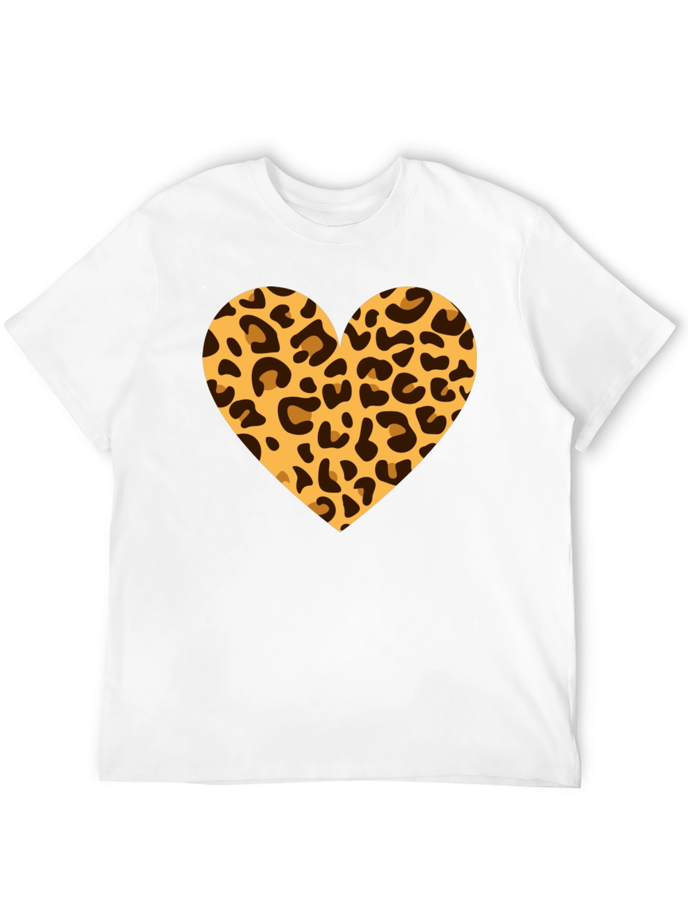 Leopard Heart Black T-Shirt