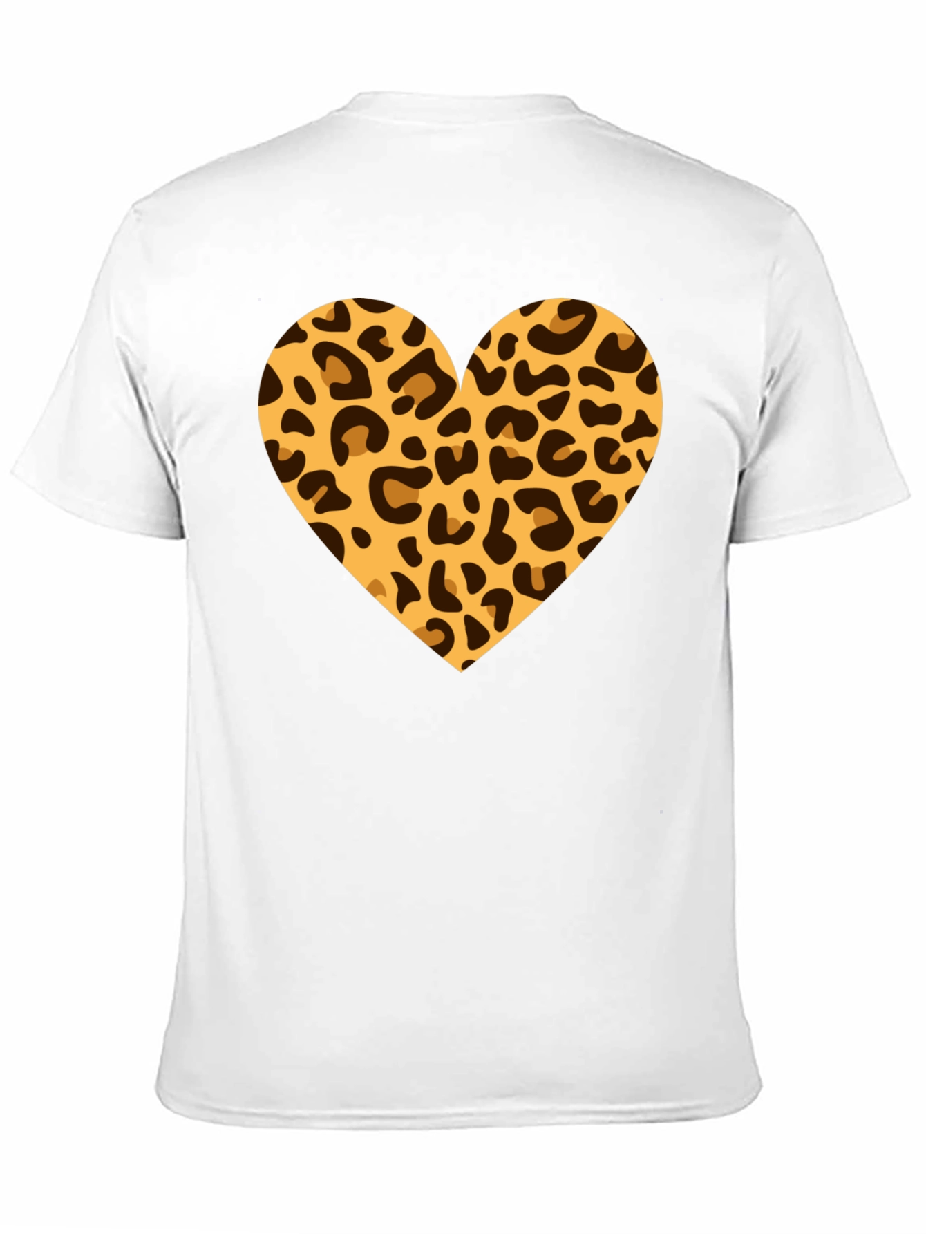 Leopard Heart Black T-Shirt
