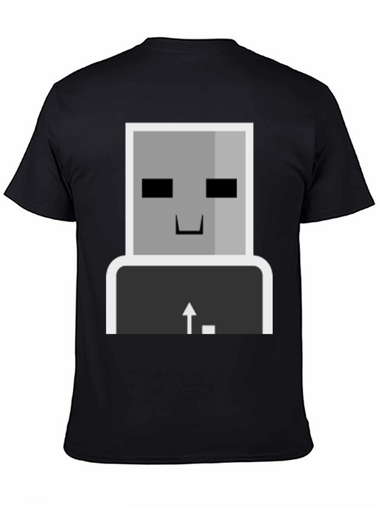 Geeky Robot T-Shirt - Keyboard Enter Design
