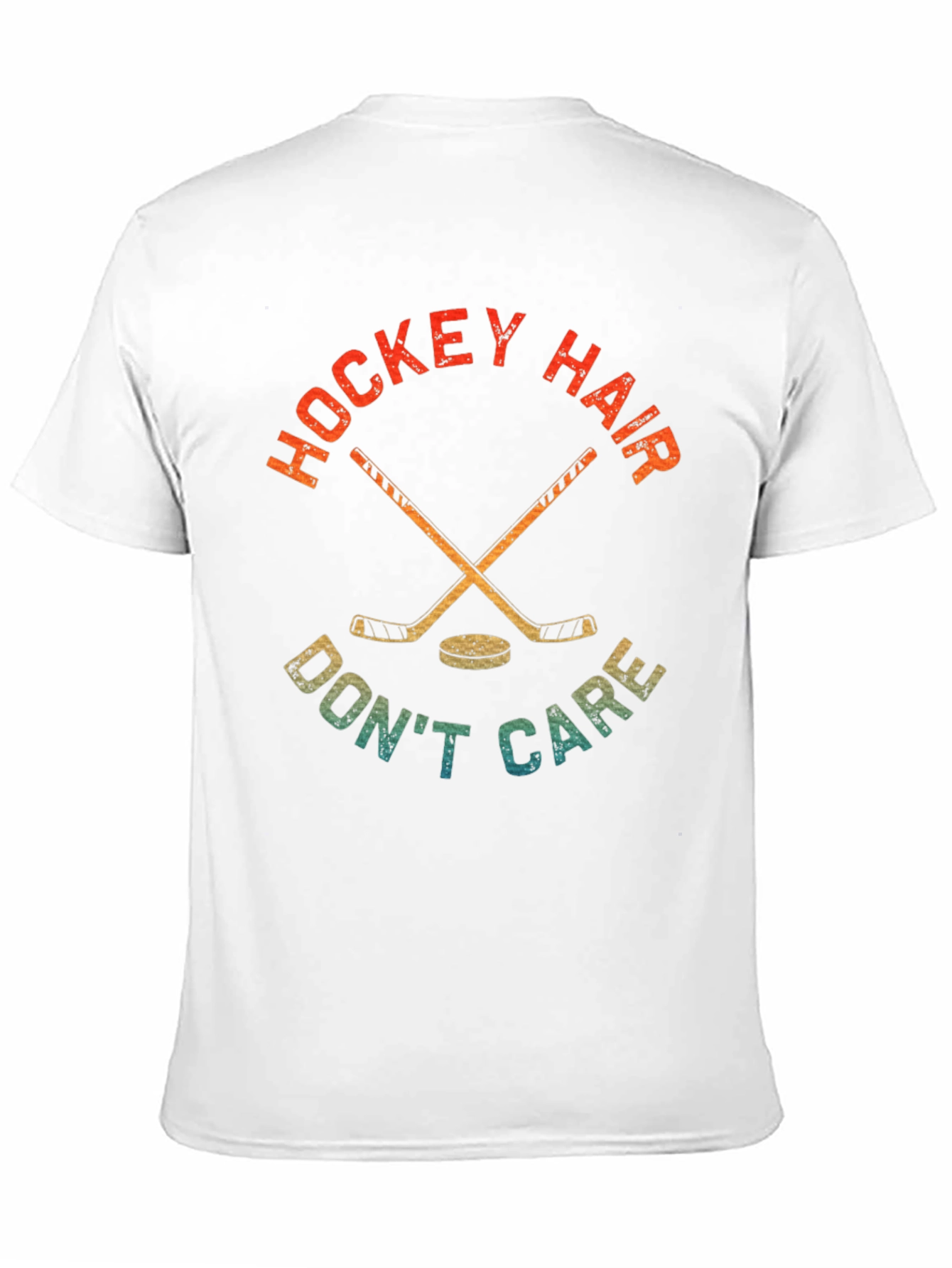 Hockey Hair Dont Care Graphic T-Shirt