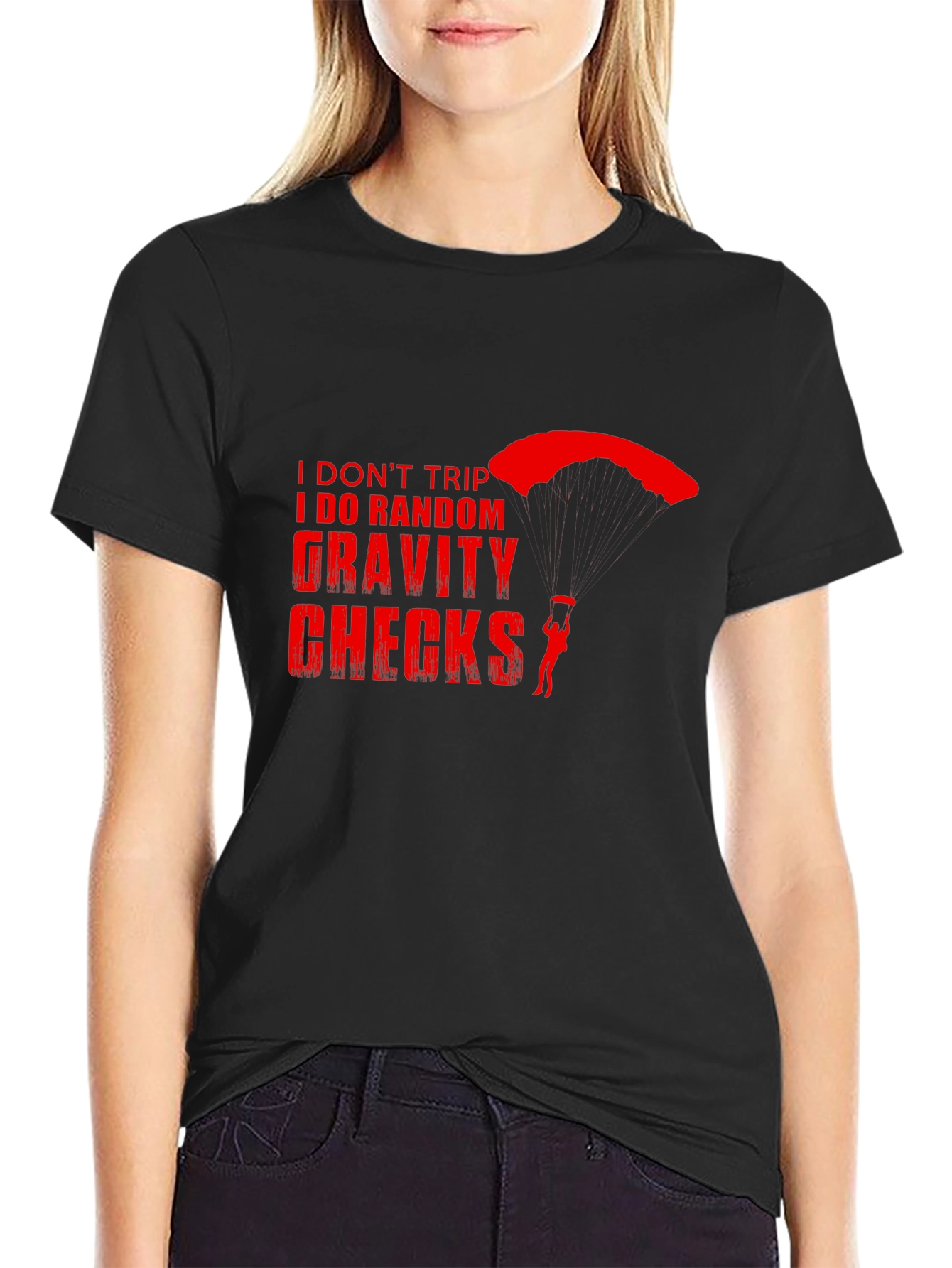 Gravity Checks Skydiver T-Shirt - Funny Skydiving Tee