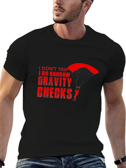 Gravity Checks Skydiver T-Shirt - Funny Skydiving Tee