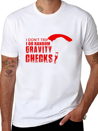 Gravity Checks Skydiver T-Shirt - Funny Skydiving Tee