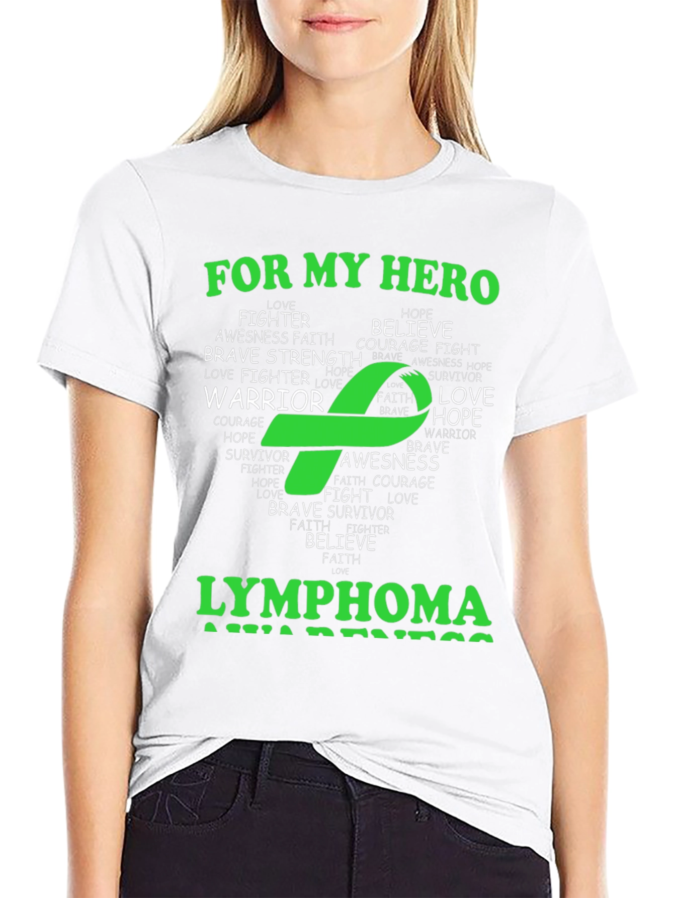 Lymphoma Awareness T-Shirt - For My Hero