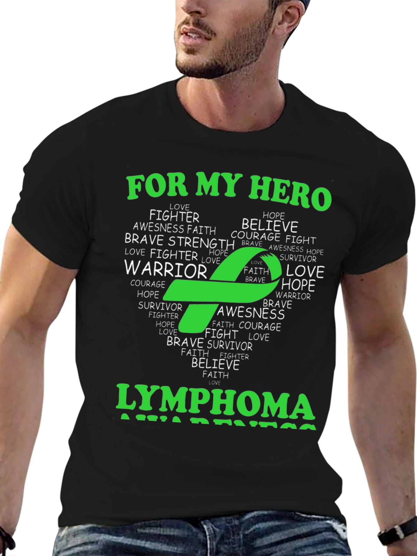 Lymphoma Awareness T-Shirt - For My Hero