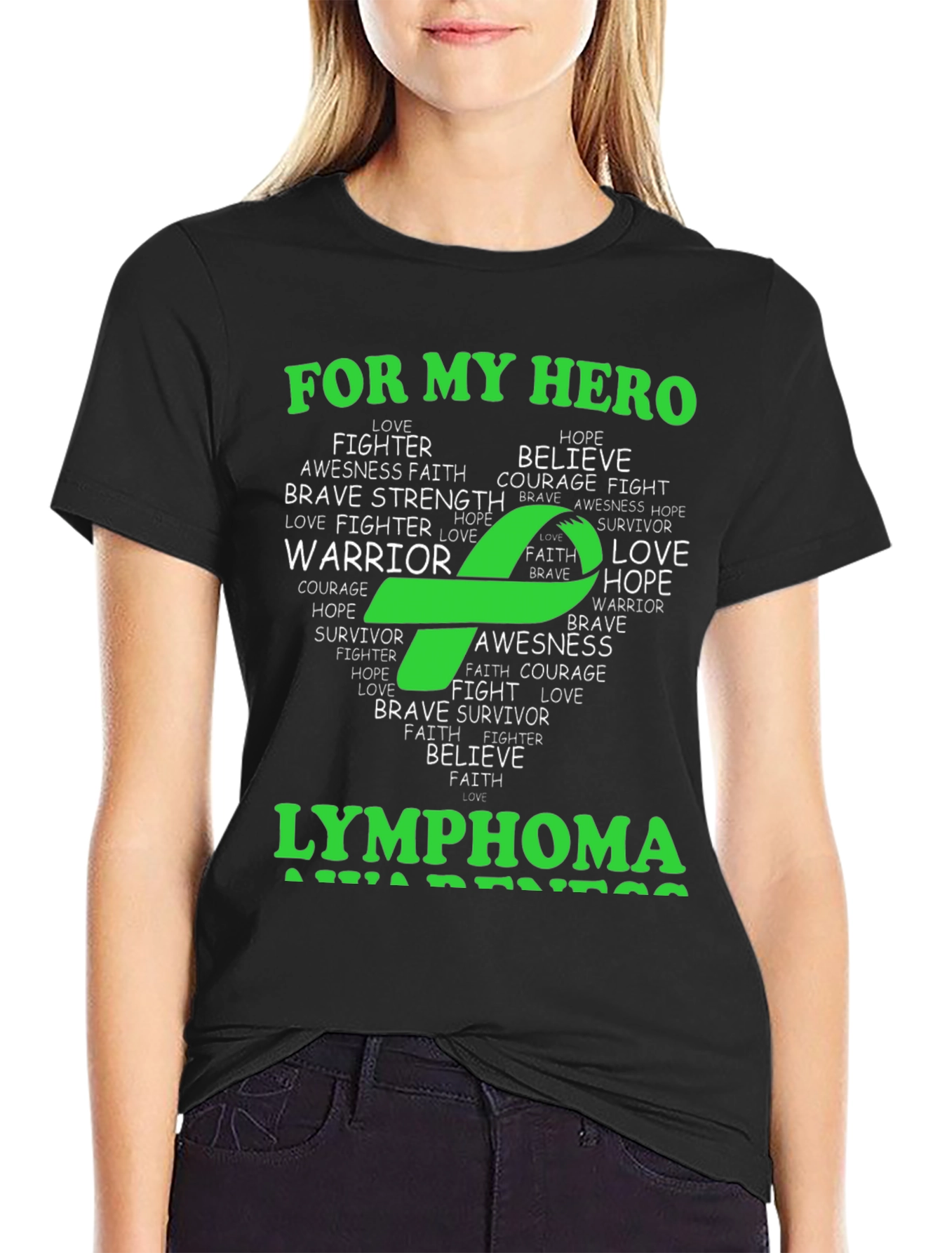 Lymphoma Awareness T-Shirt - For My Hero