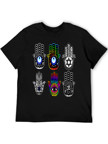 Hamsa Hand T-Shirt - Spiritual Amulet Design