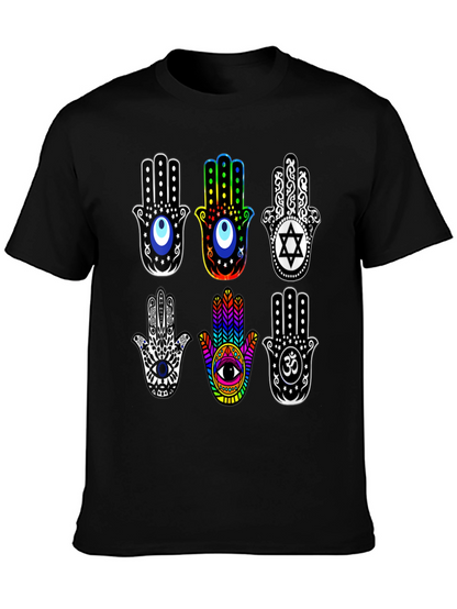 Hamsa Hand T-Shirt - Spiritual Amulet Design