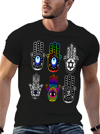 Hamsa Hand T-Shirt - Spiritual Amulet Design