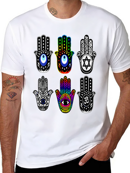 Hamsa Hand T-Shirt - Spiritual Amulet Design