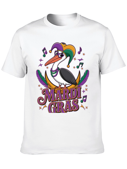 Mardi Gras Pelican T-Shirt: Festive Bird Design