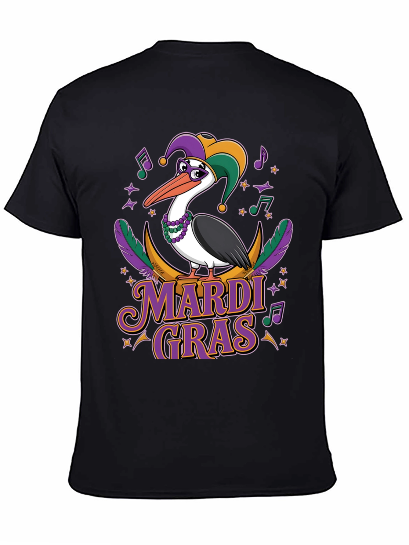 Mardi Gras Pelican T-Shirt: Festive Bird Design