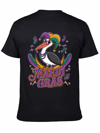 Mardi Gras Pelican T-Shirt: Festive Bird Design