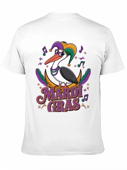 Mardi Gras Pelican T-Shirt: Festive Bird Design