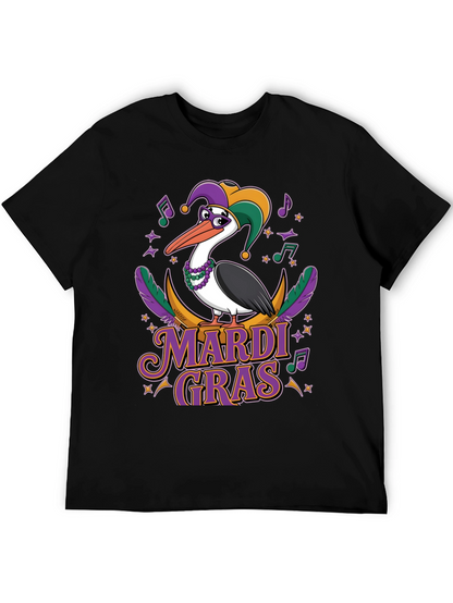 Mardi Gras Pelican T-Shirt: Festive Bird Design