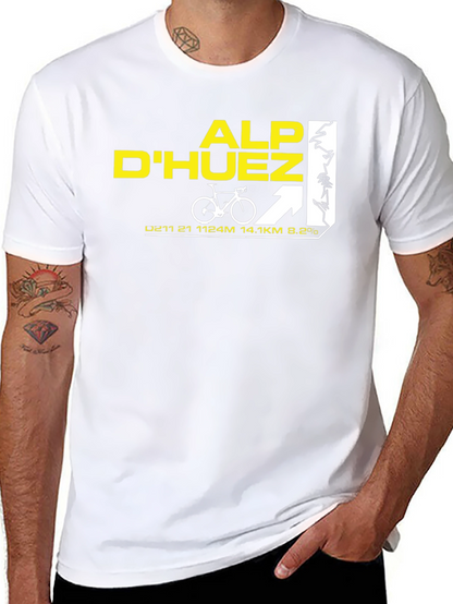 Alp DHuez Cycling T-Shirt - Mountain Climb Tee