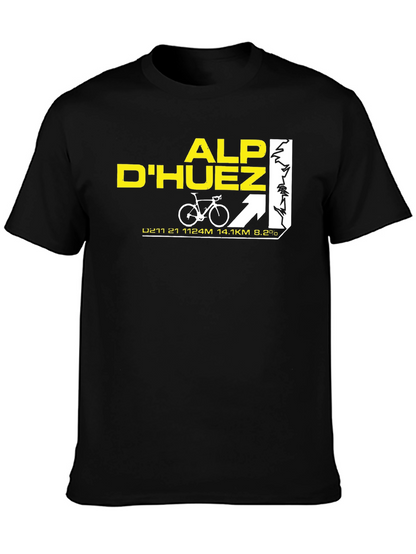 Alp DHuez Cycling T-Shirt - Mountain Climb Tee