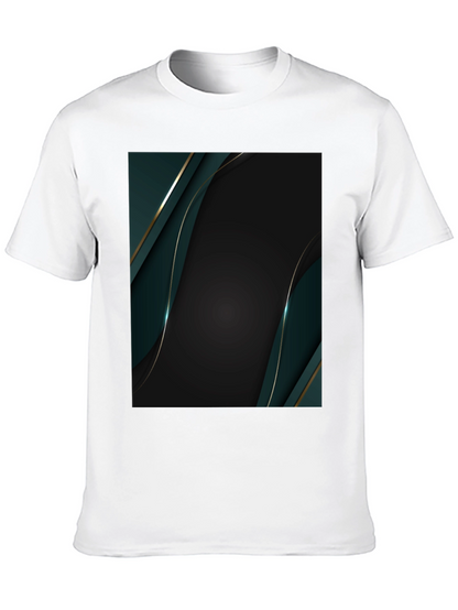 Stylish Black T-Shirt with Abstract Geometric Design