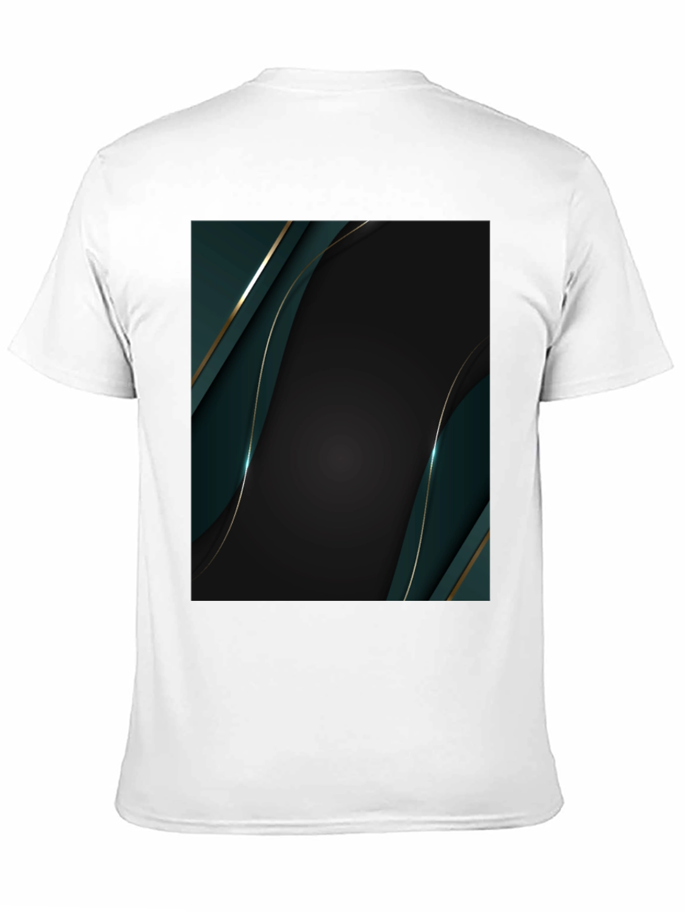 Stylish Black T-Shirt with Abstract Geometric Design