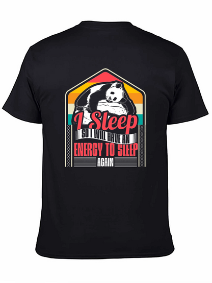 I Sleep Panda Graphic Tee - Black
