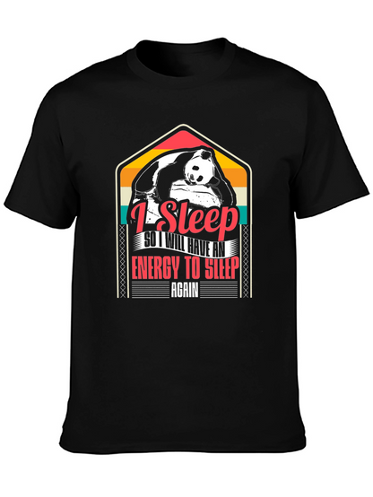 I Sleep Panda Graphic Tee - Black