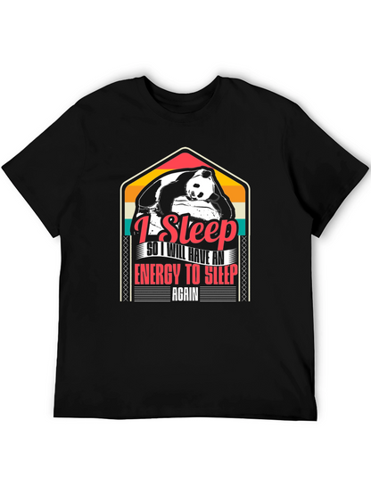 I Sleep Panda Graphic Tee - Black